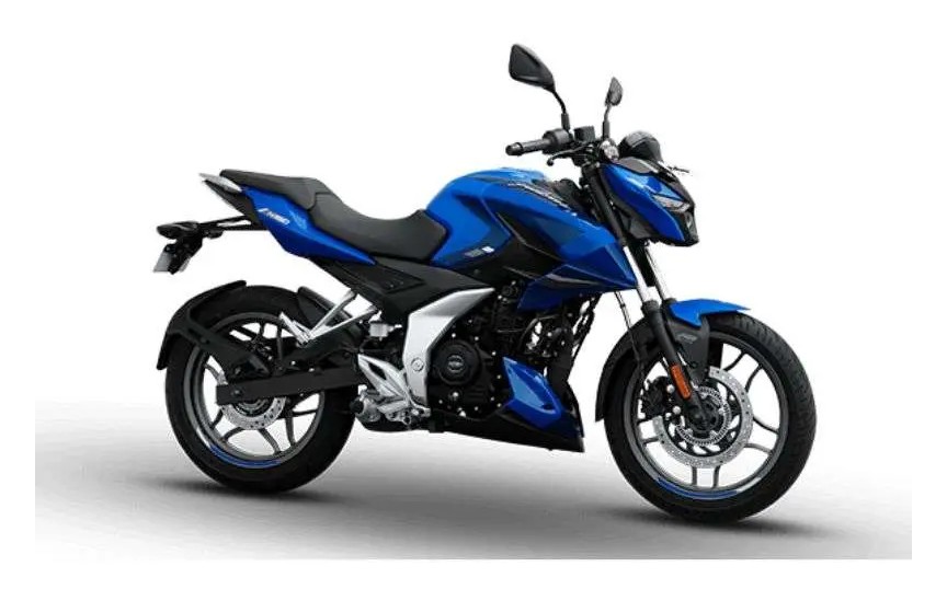 Bajaj Pulsar N160 Dual Channel ABS Caribbean Blue side view
