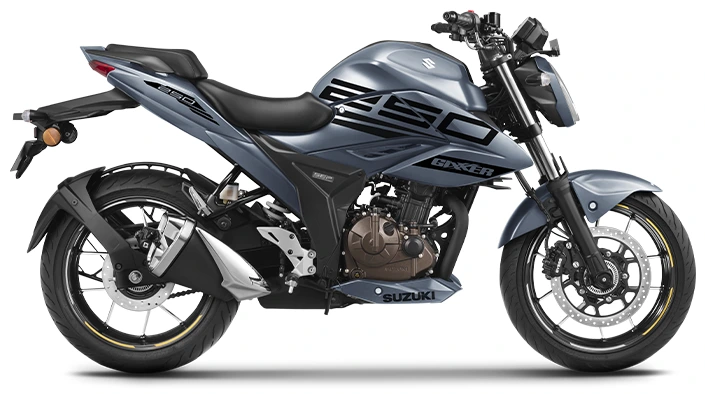 Suzuki Gixxer 250 Nardo Grey side view
