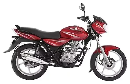 Bajaj Discover 125 Disc Red side view